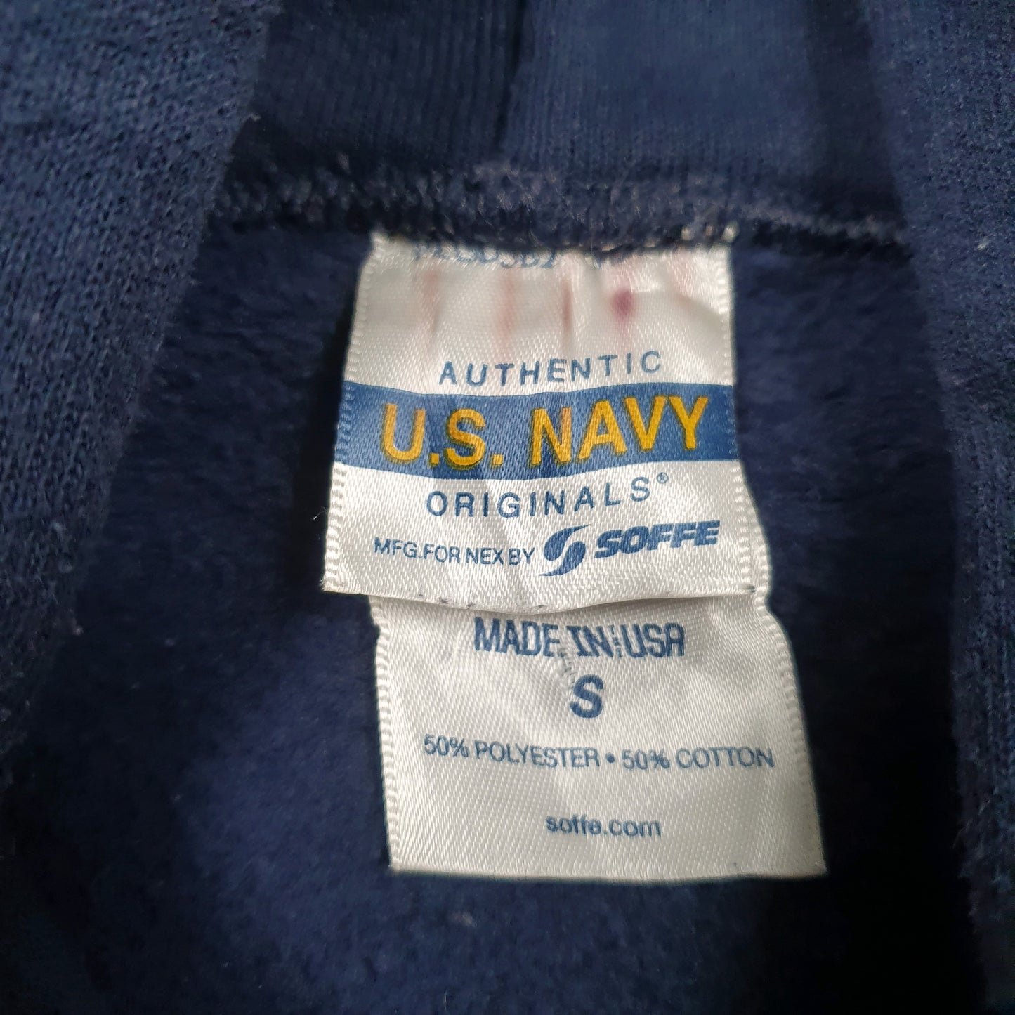 Mens Navy Soffe US Navy Hoodie Jumper