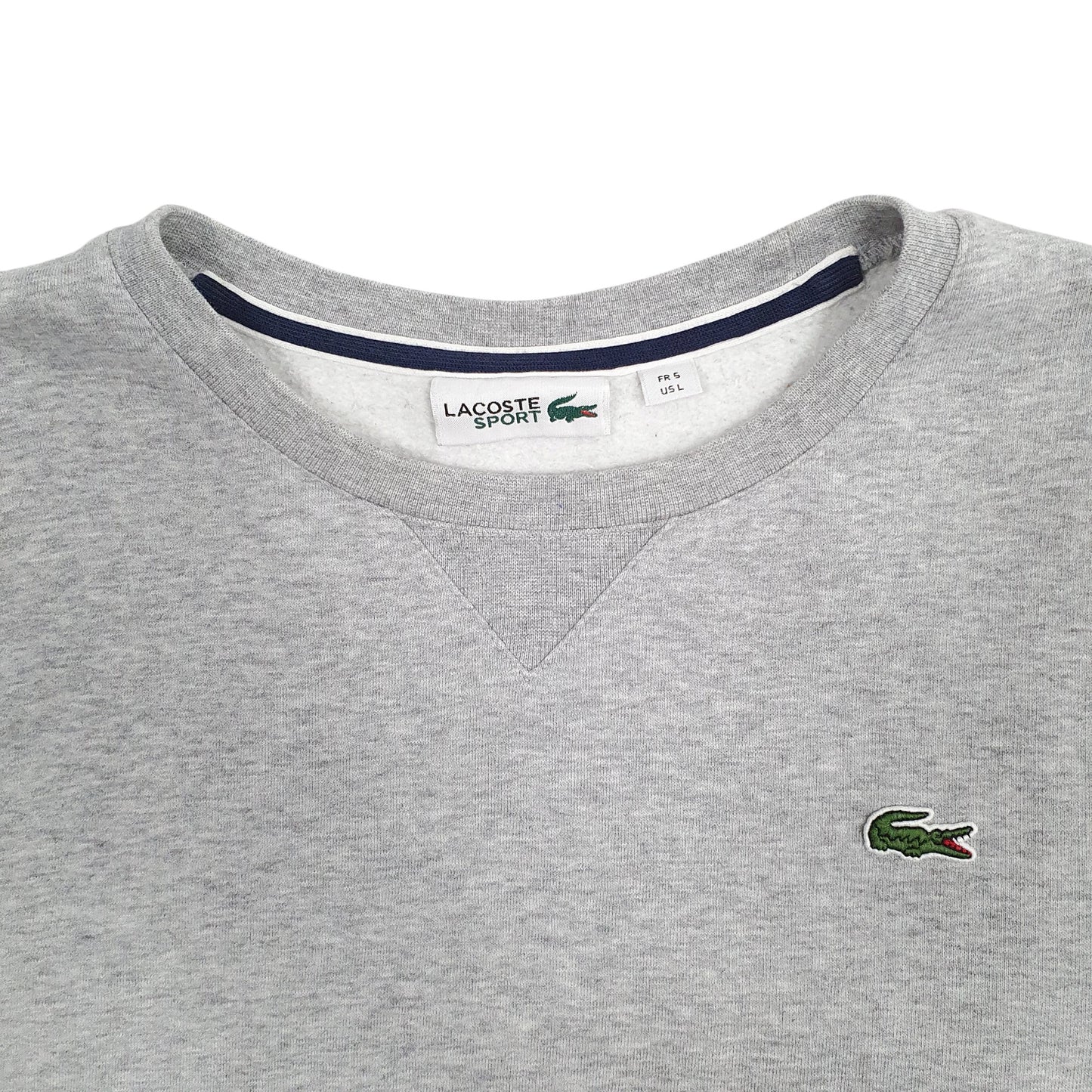 Mens Grey Lacoste  Crewneck Jumper