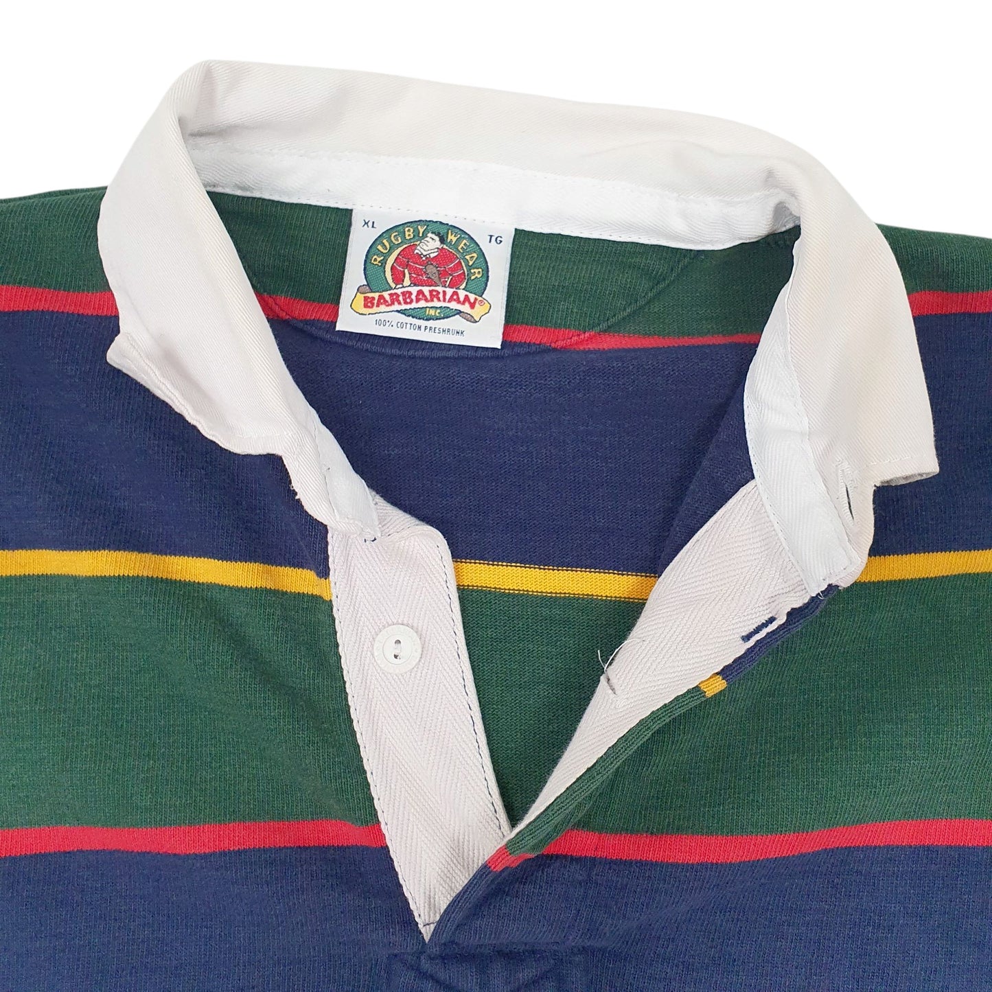 Mens Green Barbarian Rugby Hoodie Polo Shirt