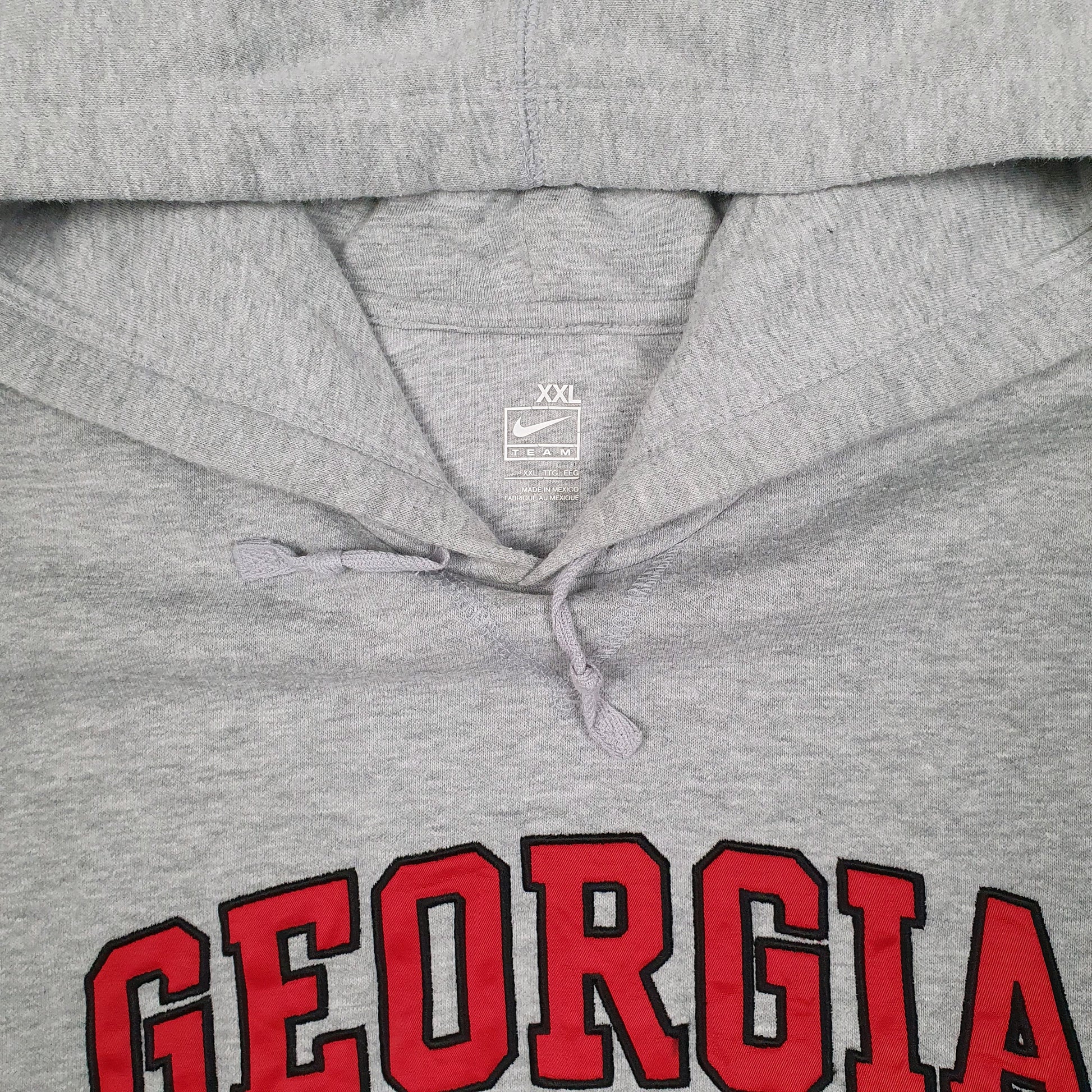 Mens Grey Nike Team Vintage 00s Georgia Hoodie Jumper