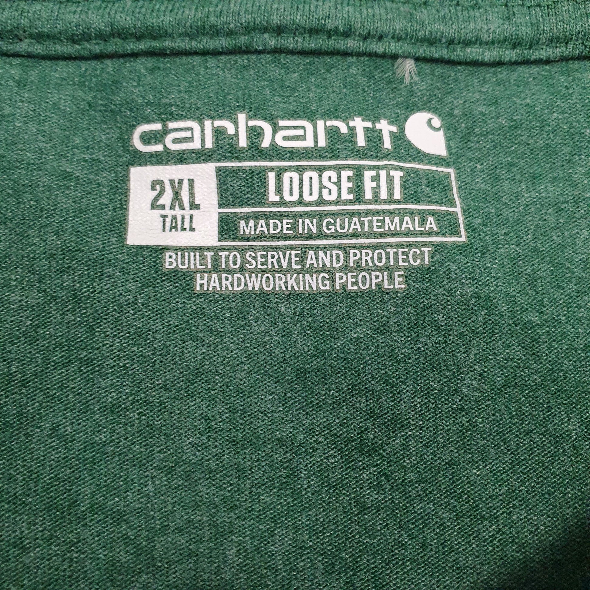 Mens Green Carhartt   T Shirt