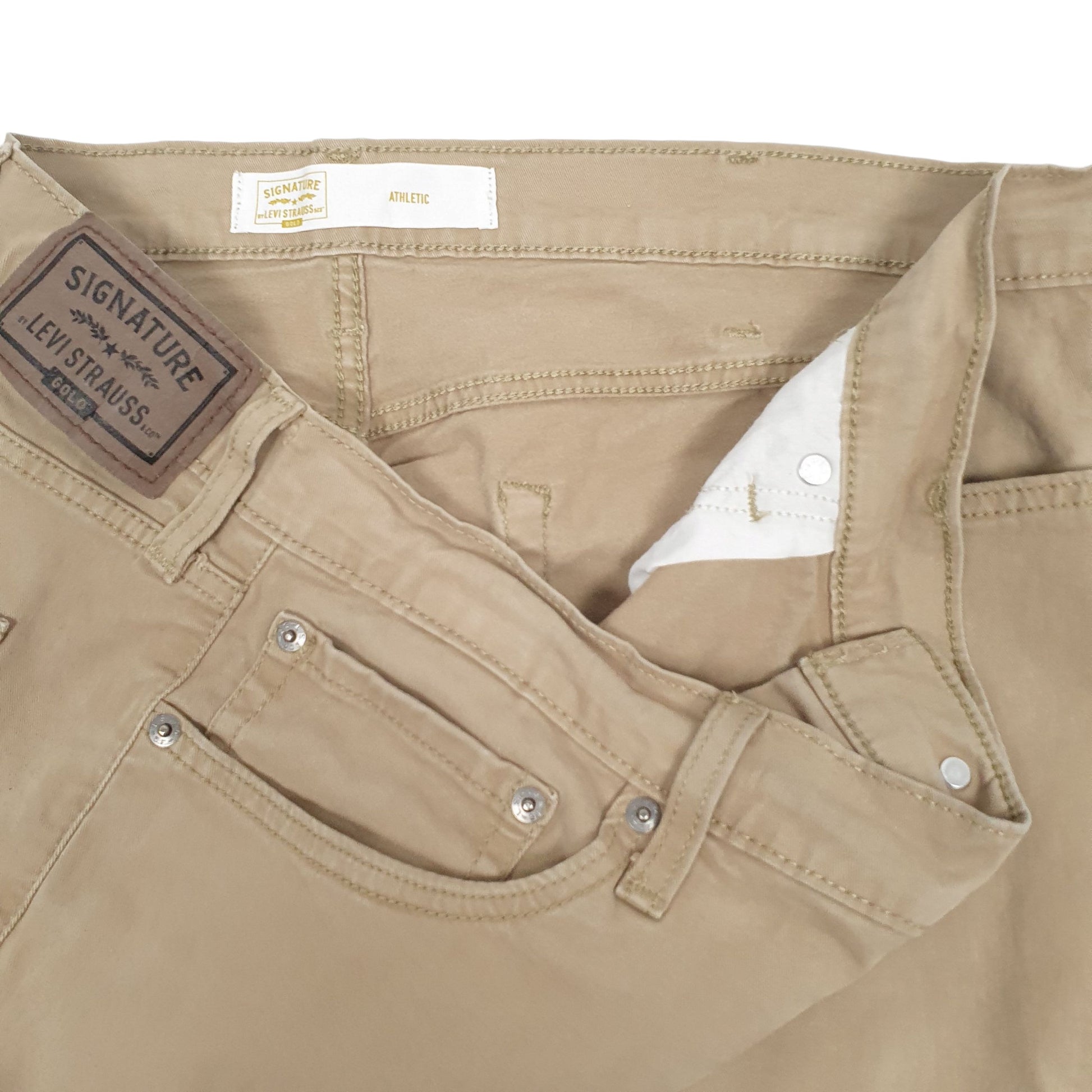 Mens Beige Levis Signature Athletic  Trousers