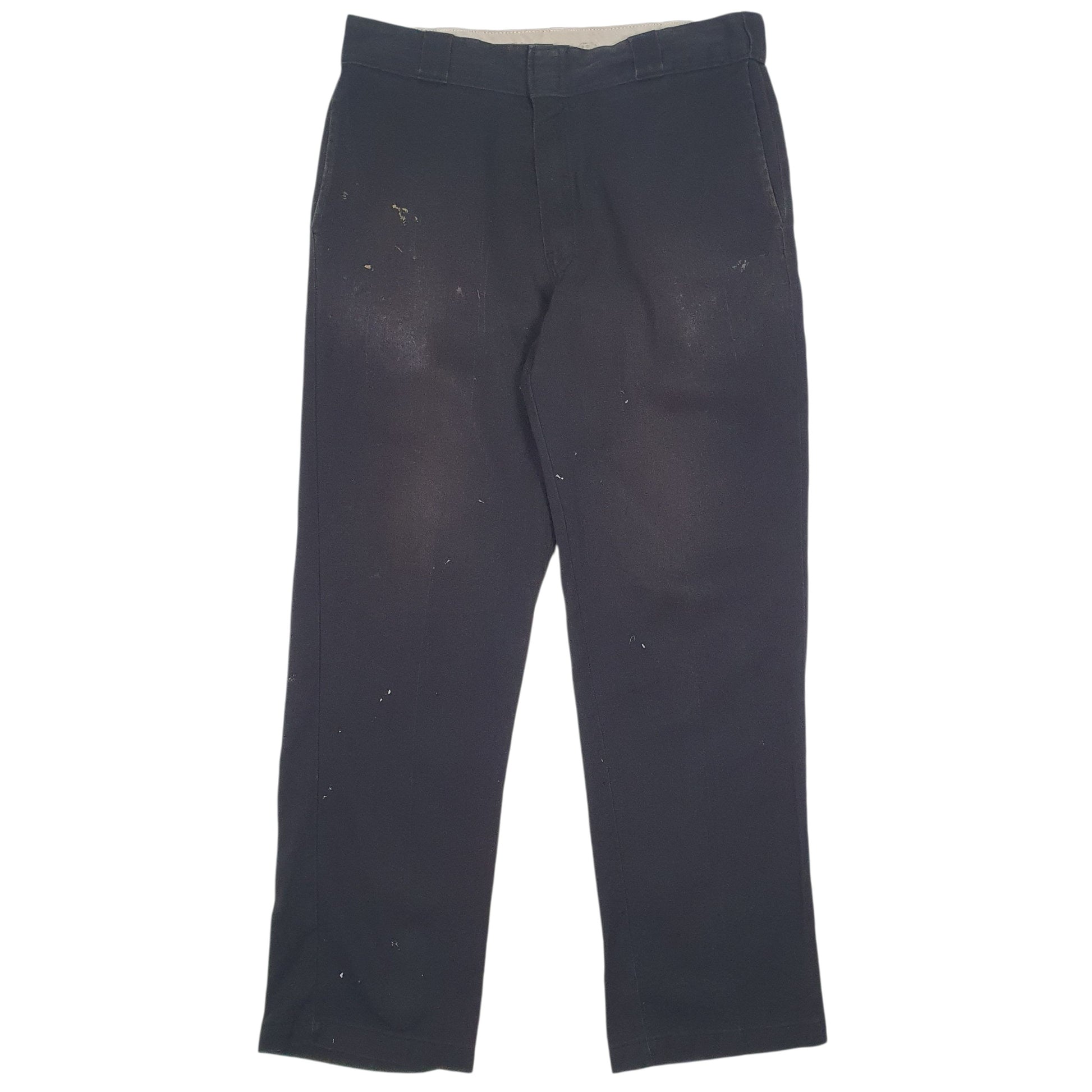 Mens Black Dickies Workwear Chino Trousers