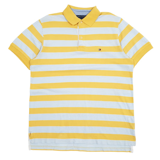 Mens Yellow Tommy Hilfiger  Short Sleeve Polo Shirt