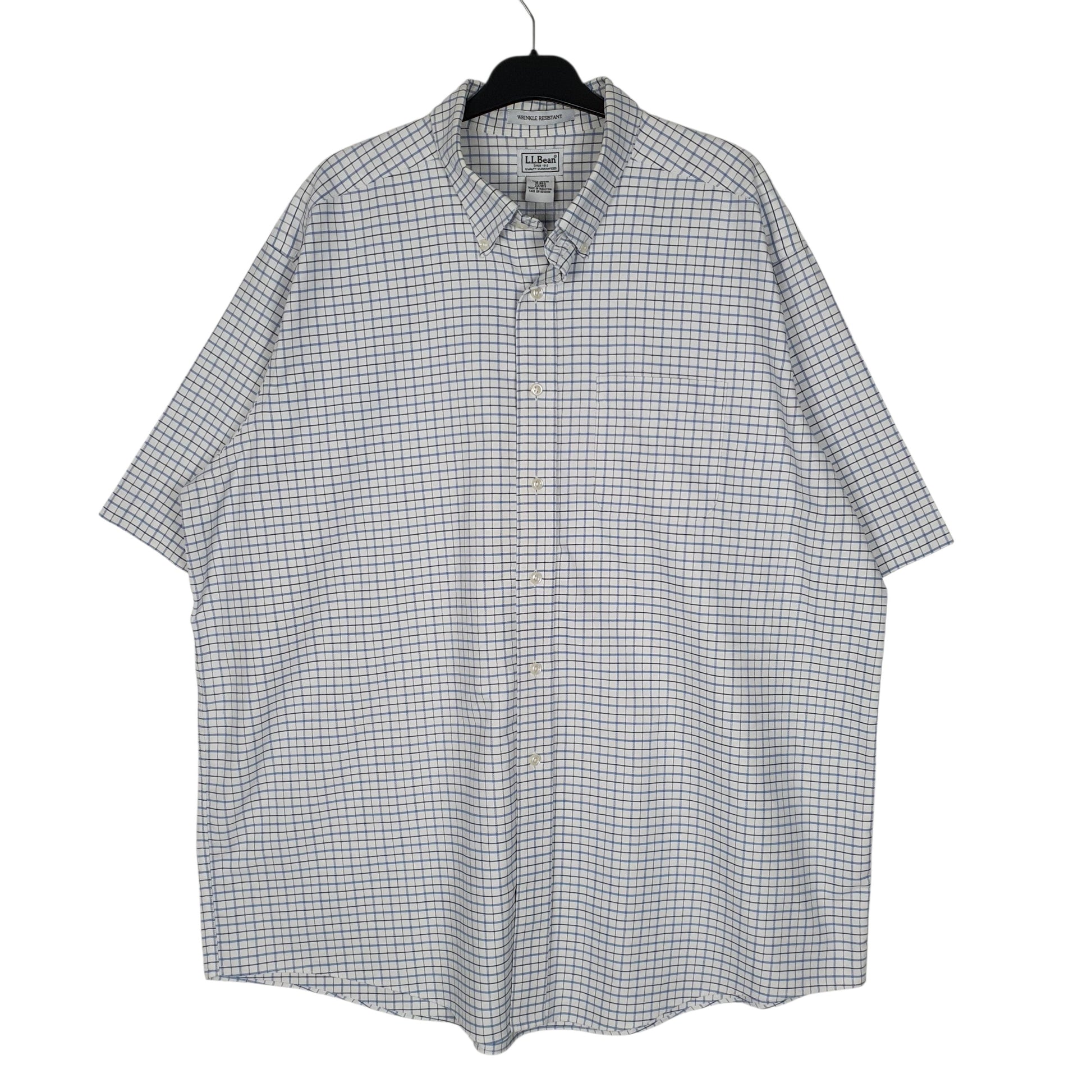 Mens White L.L.Bean  Short Sleeve Shirt