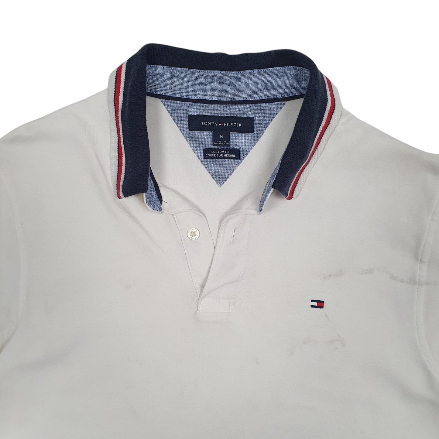 Mens White Tommy Hilfiger   Polo Shirt