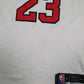 Mens White Nike NBA Chicago Bulls Jordan Jersey Crewneck T Shirt