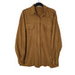 Mens Tan Burberry Vintage 90s Suede Long Sleeve Shirt