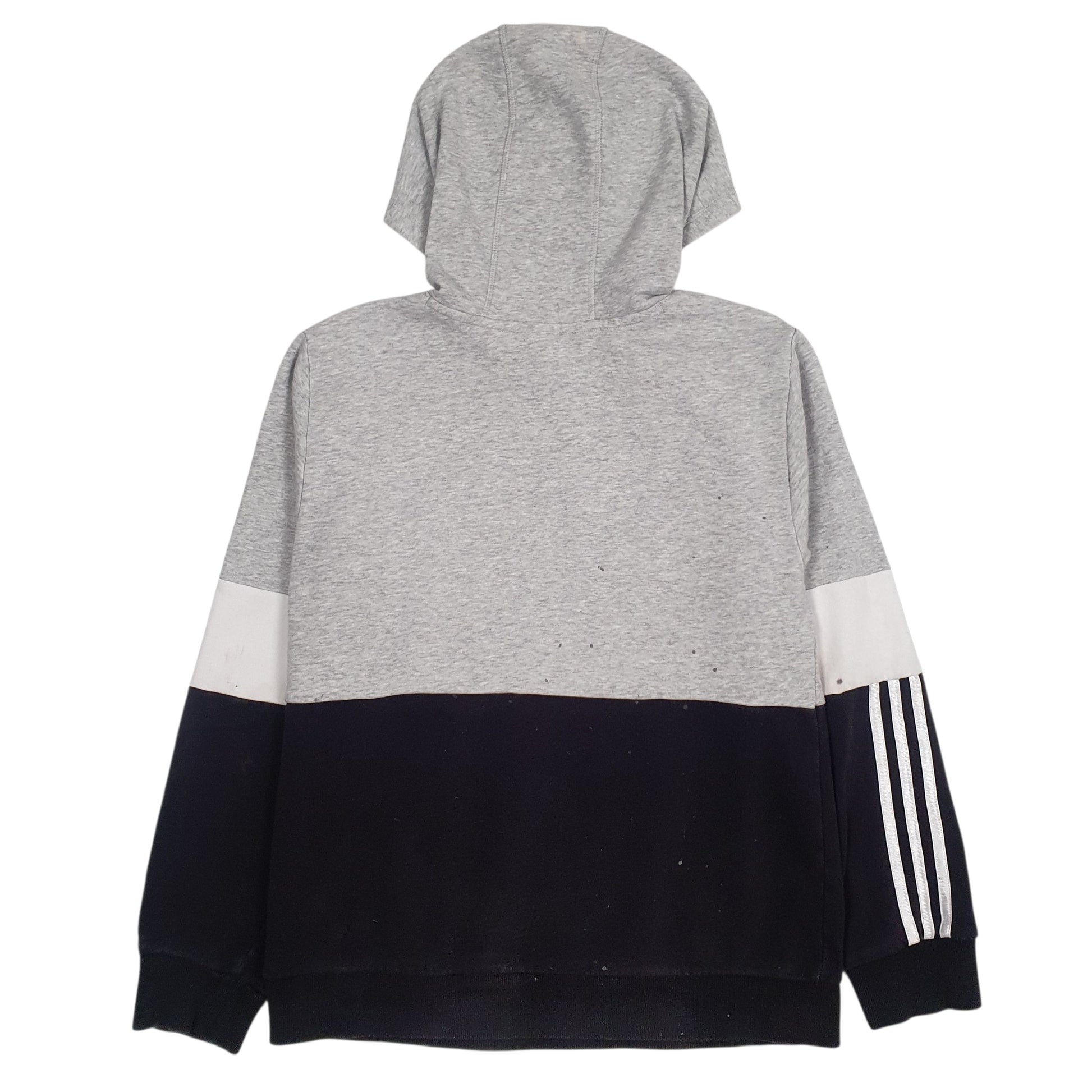 Womens Grey Adidas Spellout Hoodie Jumper