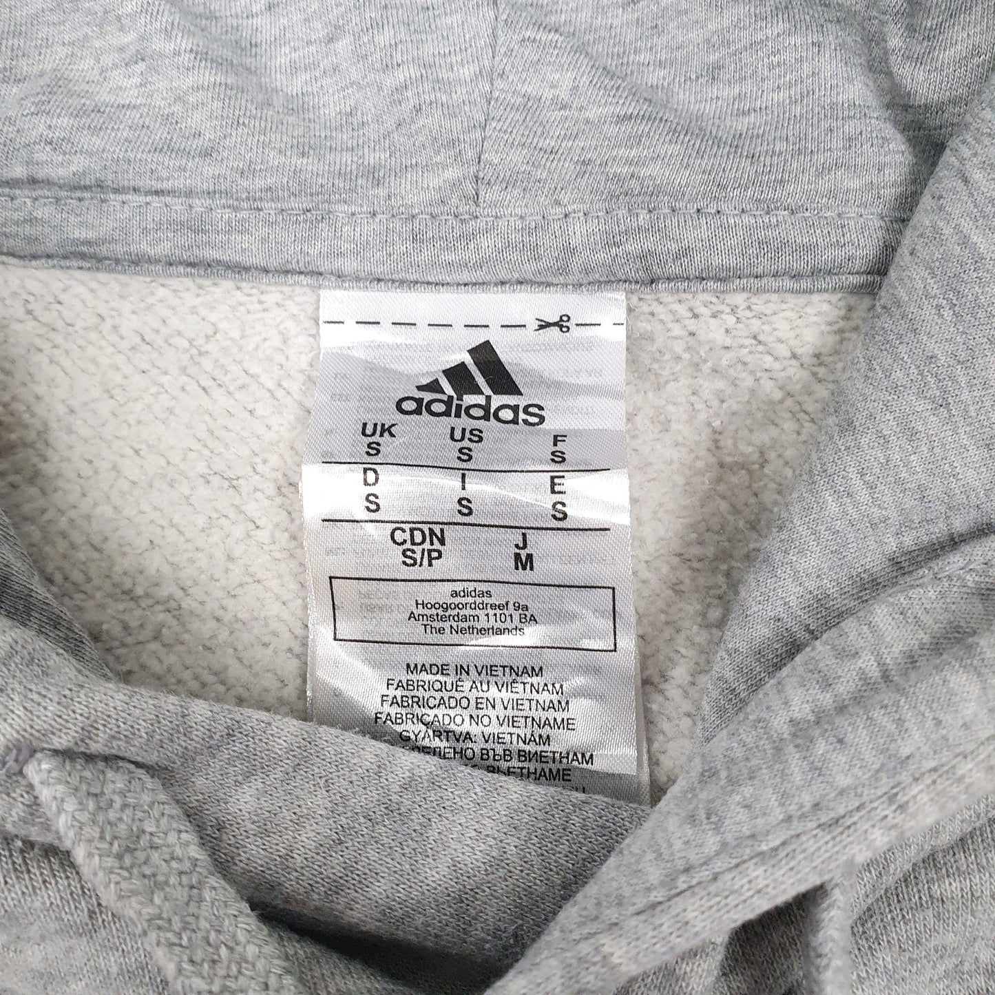 Mens Grey Adidas Spellout Hoodie Jumper