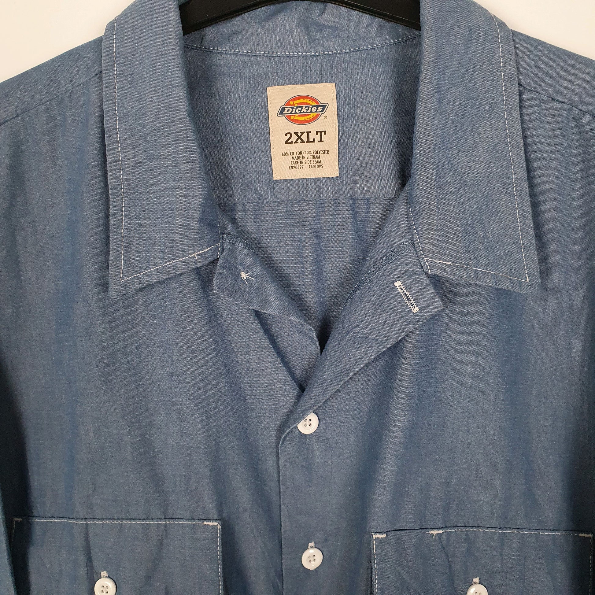 Mens Blue Dickies   Shirt