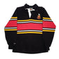 Mens Black Barbarian Rugby Long Sleeve Polo Shirt