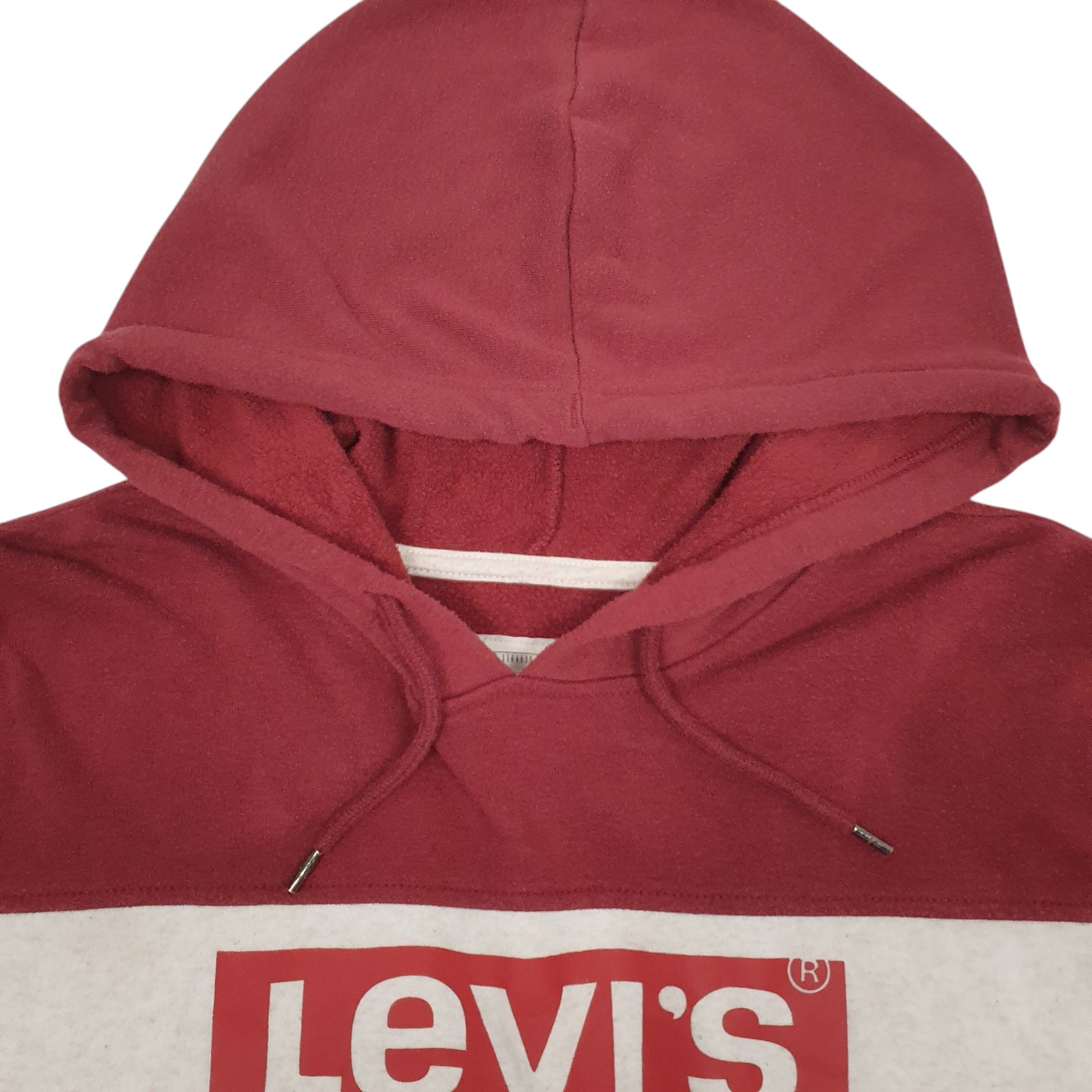 Mens Burgundy Levis Spellout  Jumper