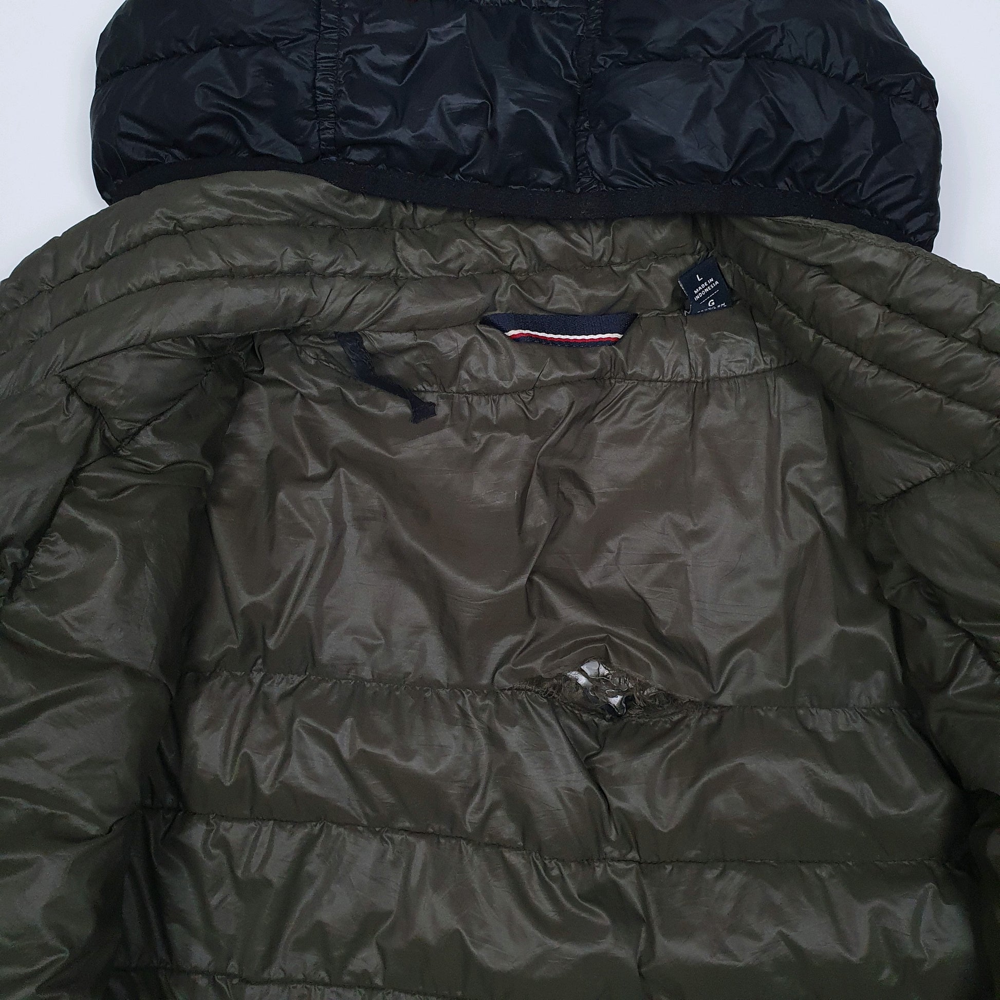 Mens Black Tommy Hilfiger Hooded  Coat