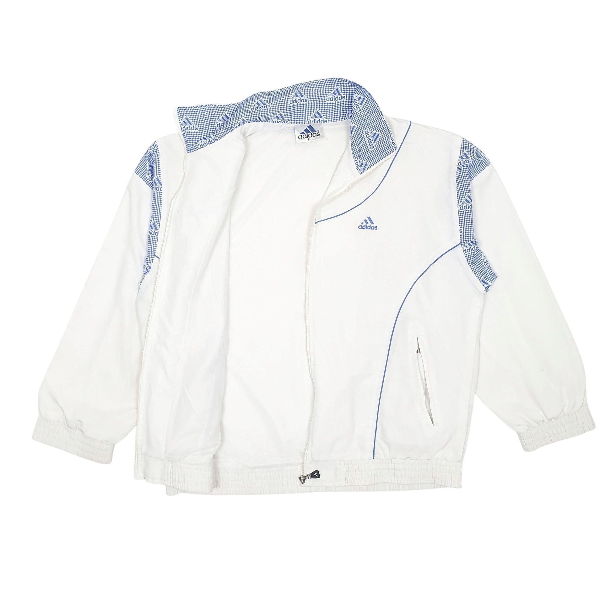 Mens White Adidas Vintage 90s  Coat