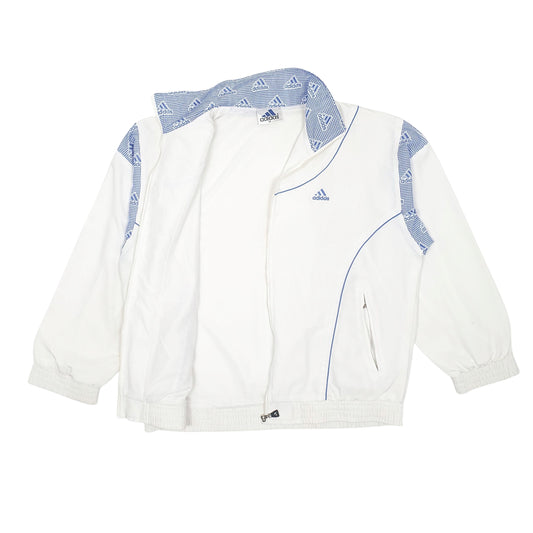 Mens White Adidas Vintage 90s  Coat