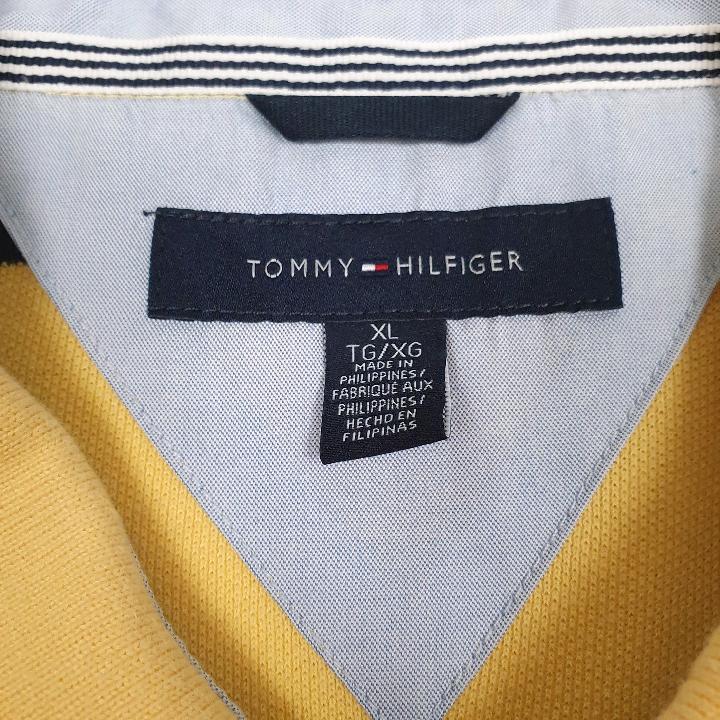 Mens Yellow Tommy Hilfiger  Hoodie Polo Shirt