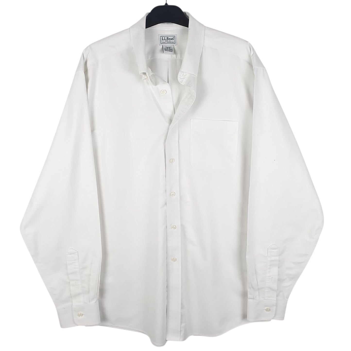 Mens White L.L.Bean  Long Sleeve Shirt