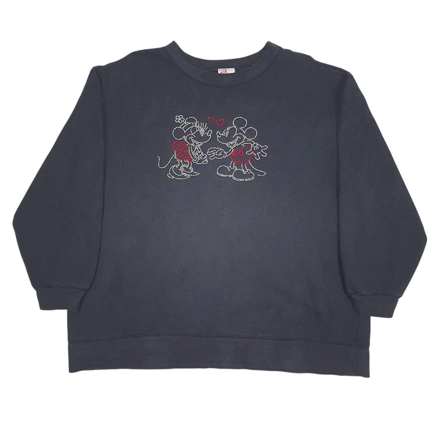 Mens Black Disney  Crewneck Jumper