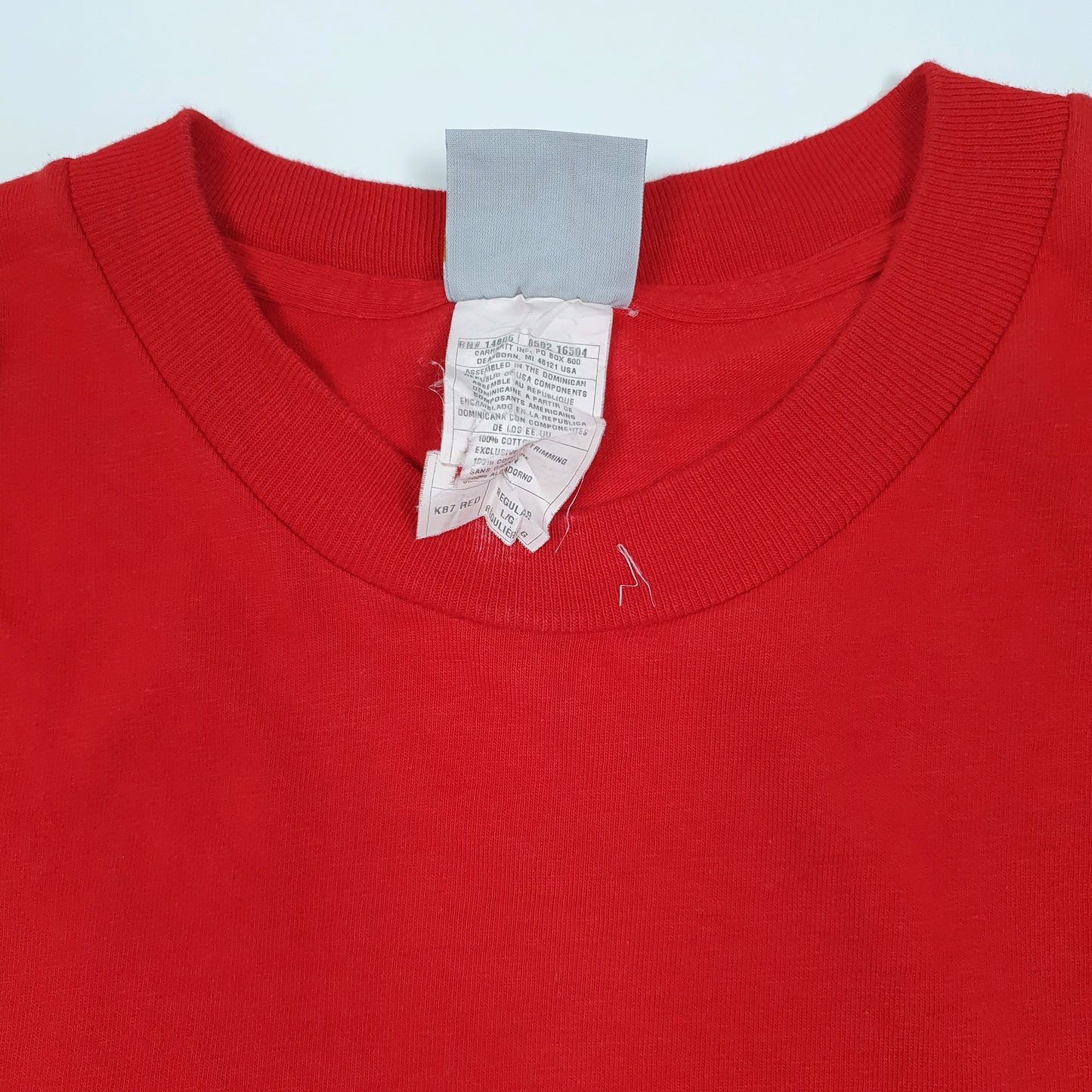 Mens Red Carhartt Vintage 00s K87  T Shirt