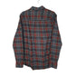 Mens Grey L.L.Bean Thick Flannel Plaid  Shirt