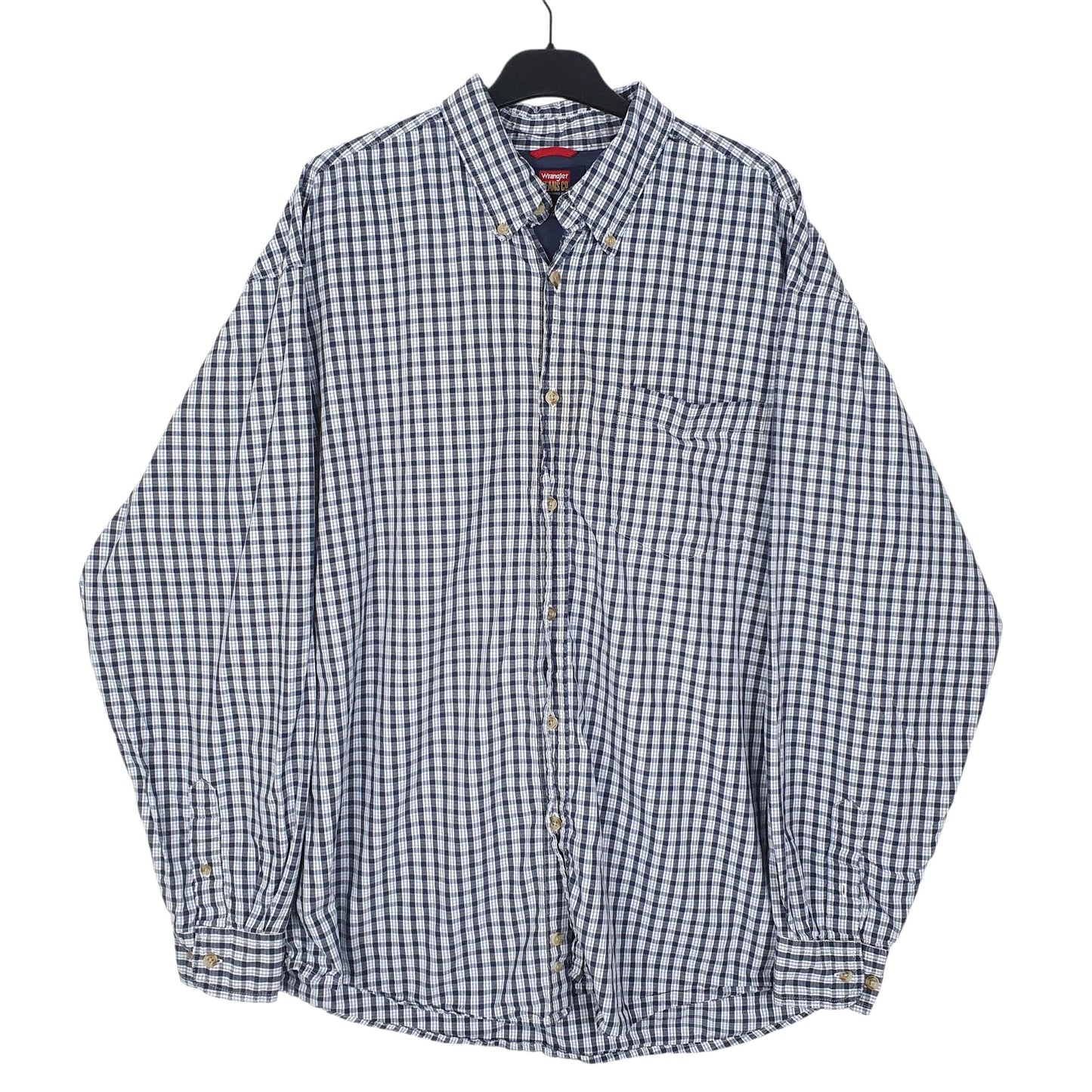 Mens Blue Wrangler  Long Sleeve Shirt