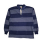 Mens Blue Barbarian Rugby Long Sleeve Polo Shirt
