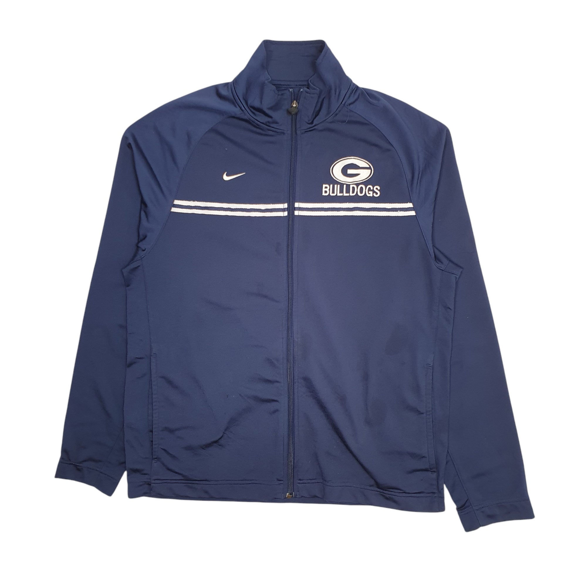 Mens Navy Nike Team Vintage 00s Green Bay Bulldogs Hoodie Coat