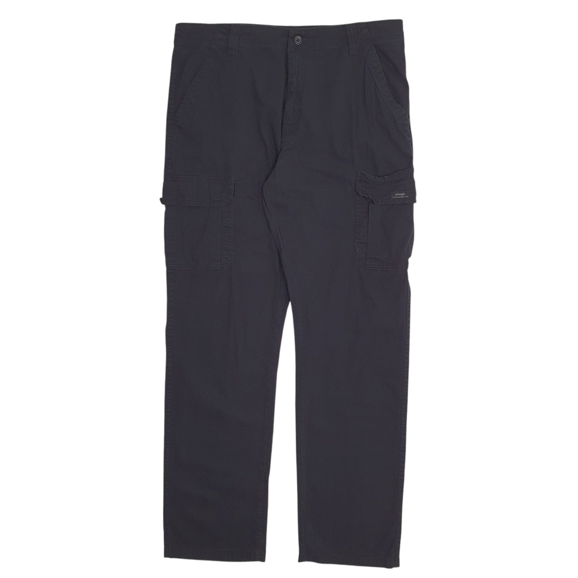 Mens Black Wrangler  Cargo Trousers