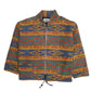 Mens Blue Texsana Fashion Vintage 90s Aztec Windbreaker  Coat