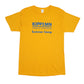 Mens Yellow Hanes  Short Sleeve T Shirt