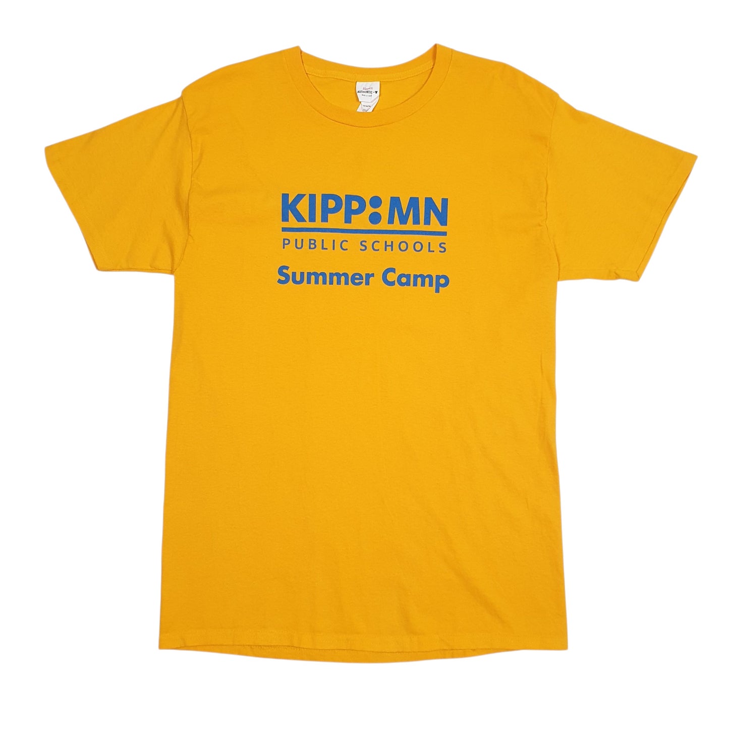 Mens Yellow Hanes  Short Sleeve T Shirt