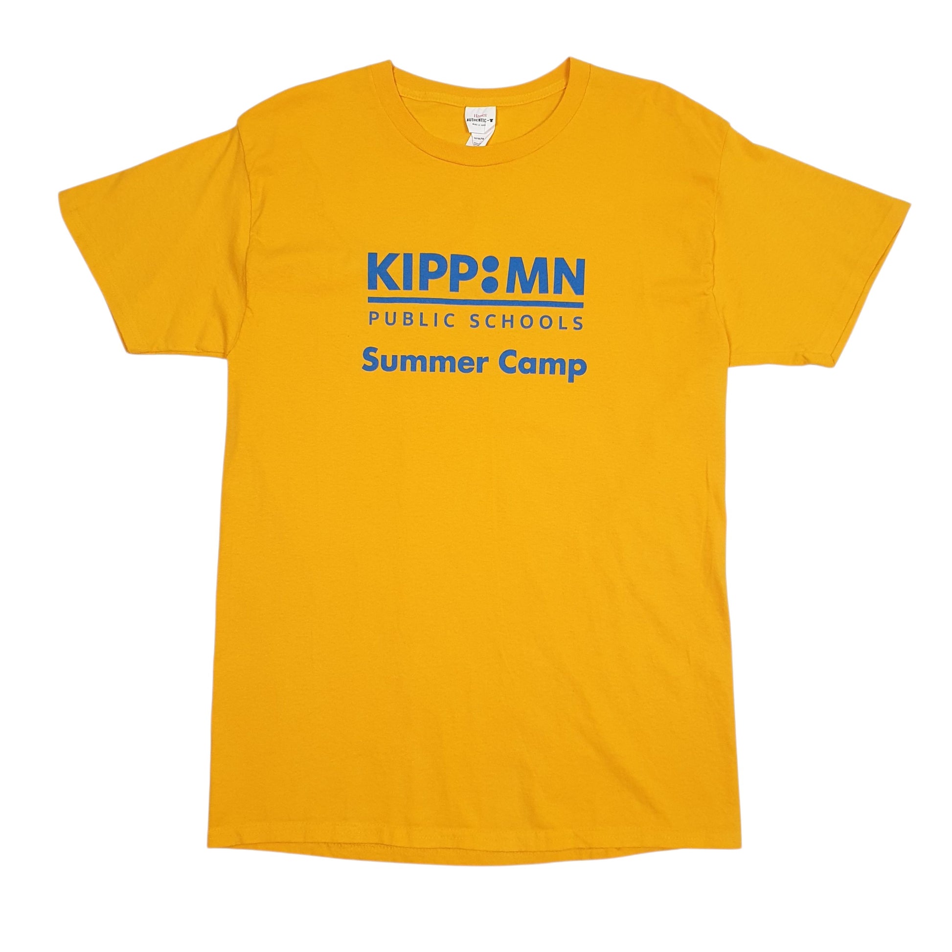 Mens Yellow Hanes  Short Sleeve T Shirt