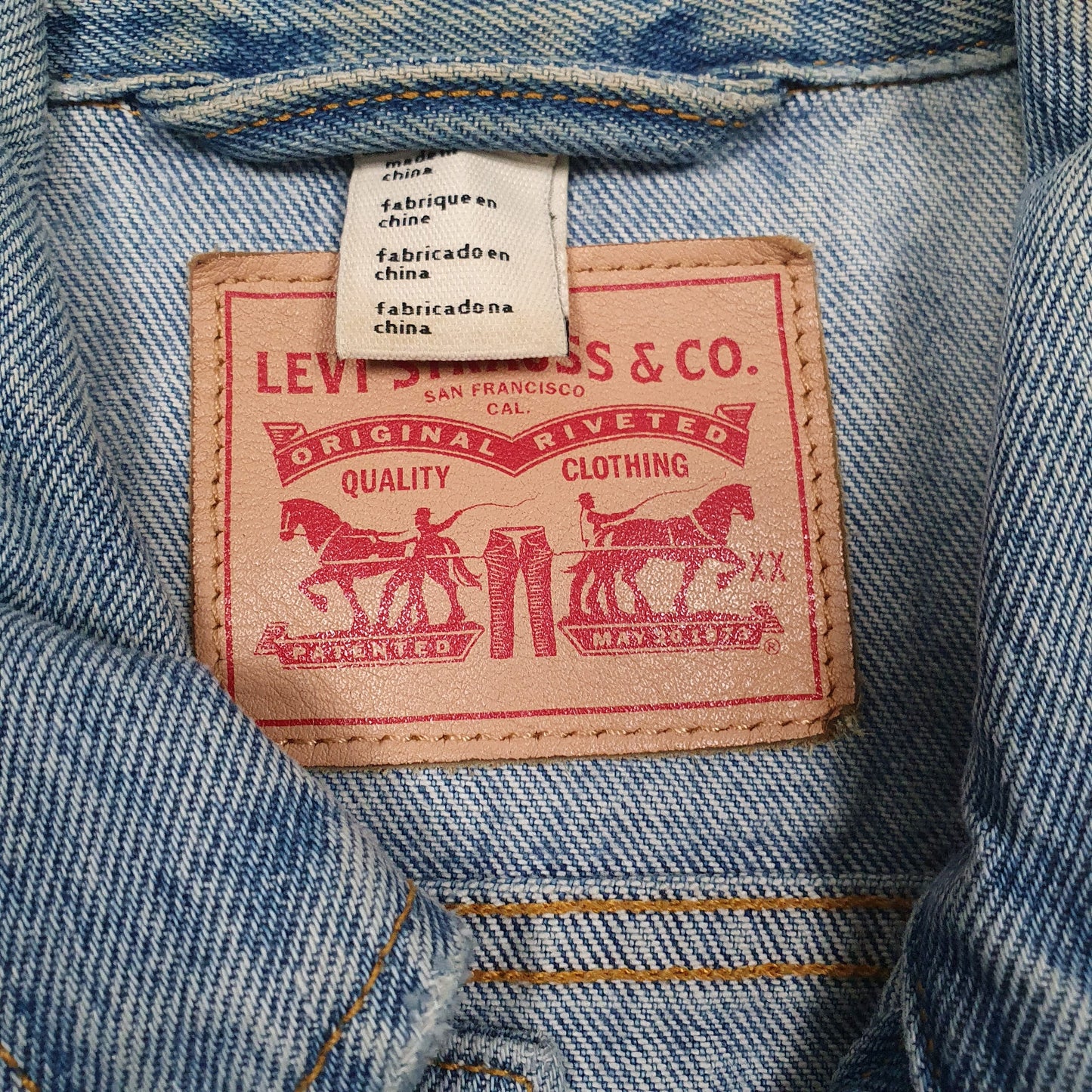 Womens Blue Levis Type 3 Trucker  Coat