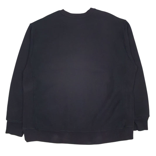 Mens Black Champion Reverse Weave Crewneck Jumper