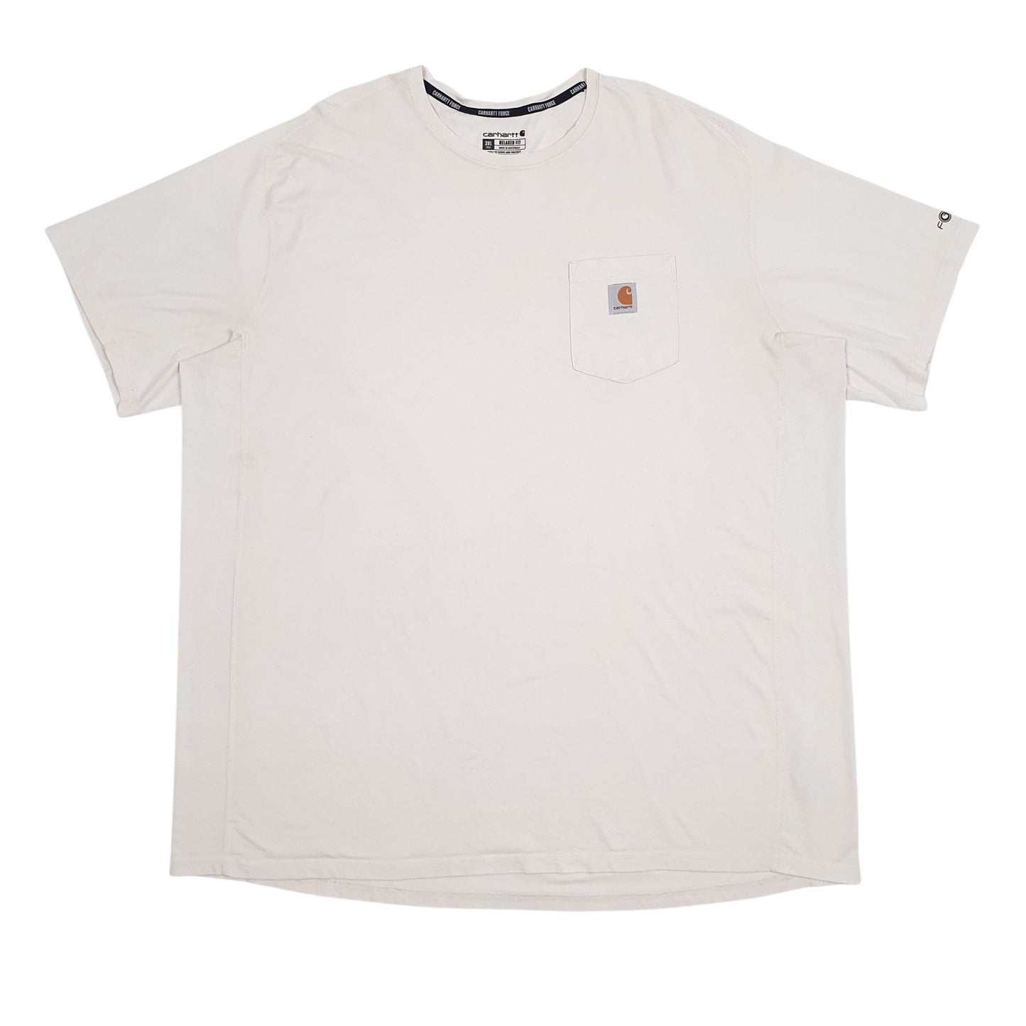 Mens Cream Carhartt  Short Sleeve T Shirt