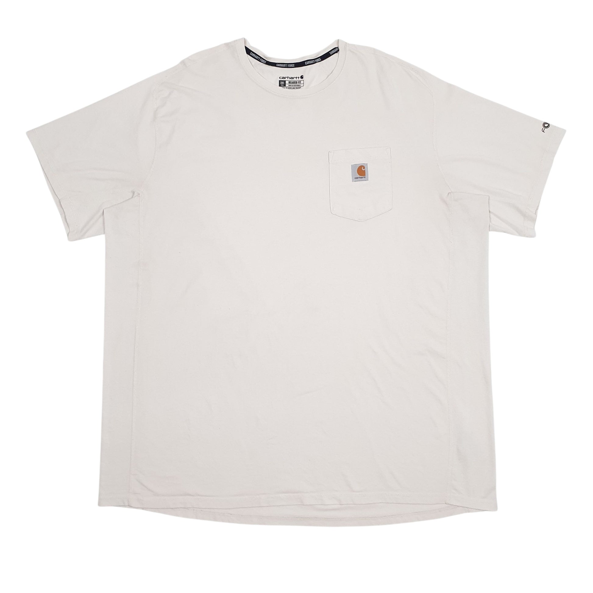 Mens Cream Carhartt  Short Sleeve T Shirt