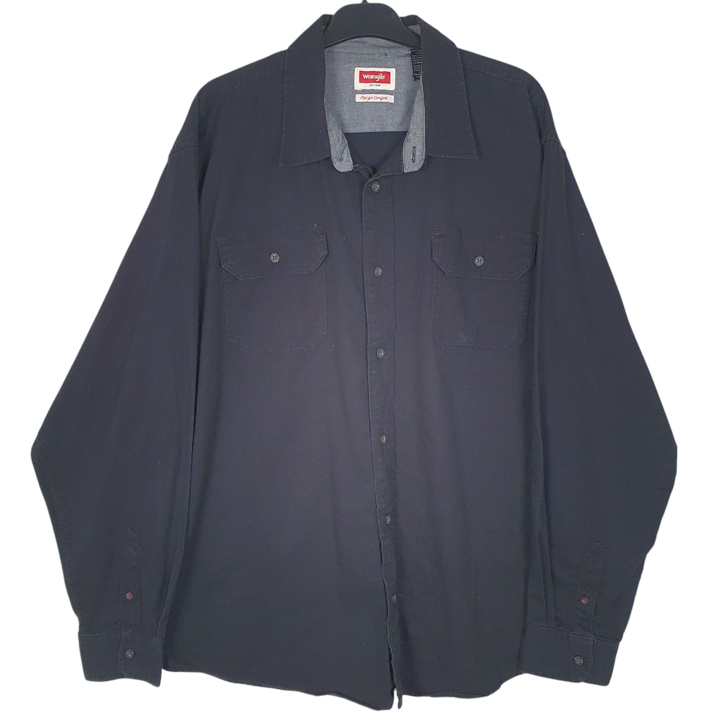 Mens Black Wrangler  Long Sleeve Shirt