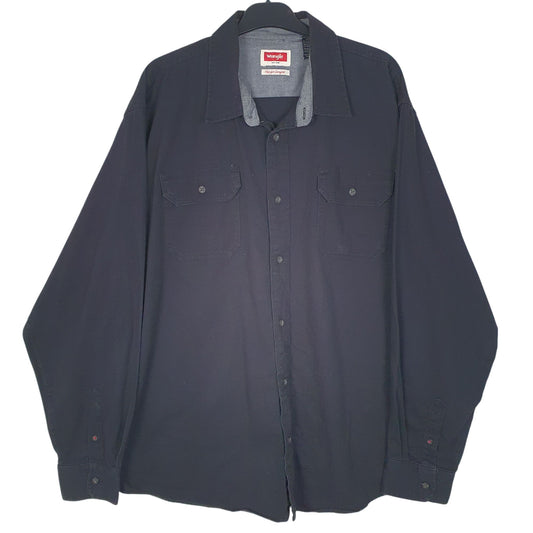 Mens Black Wrangler  Long Sleeve Shirt