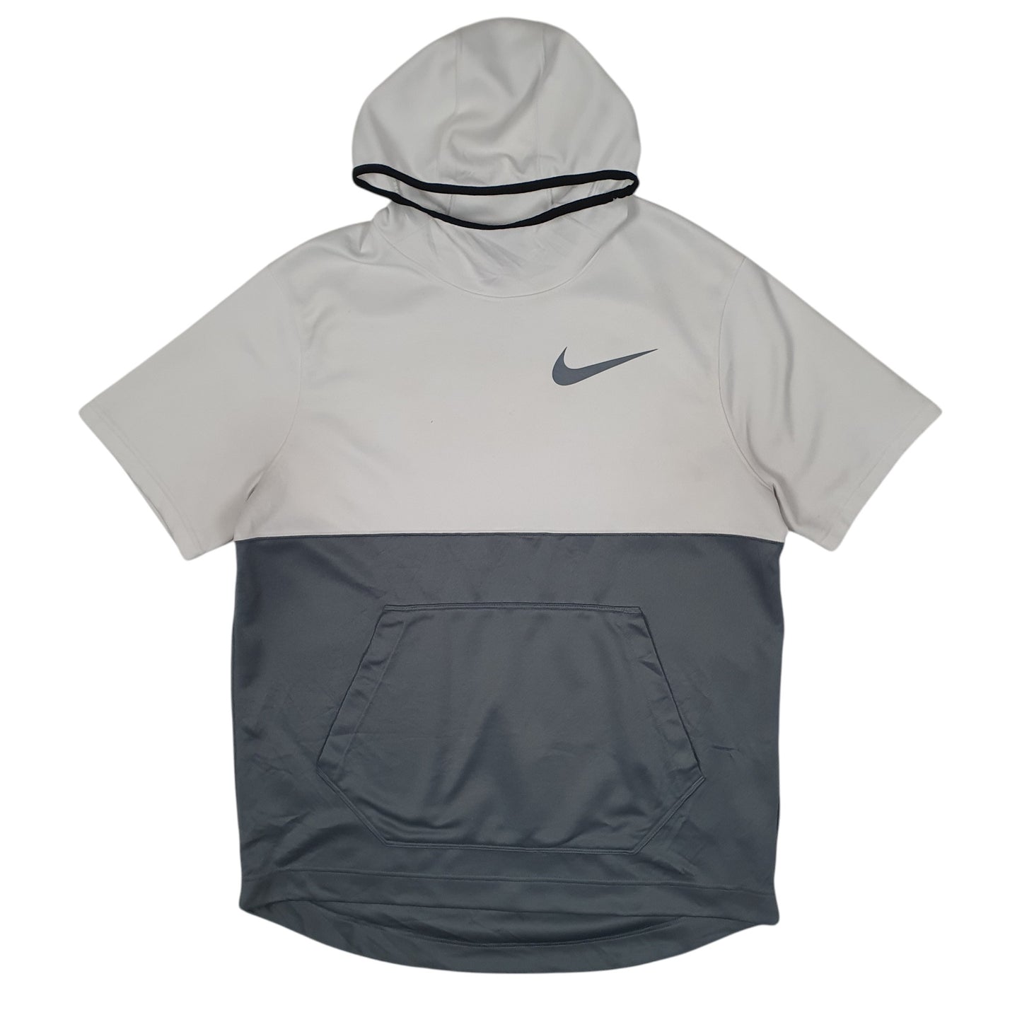 Mens Grey Nike Dri Fit Short Sleeve Boxing Hoodie Jumper