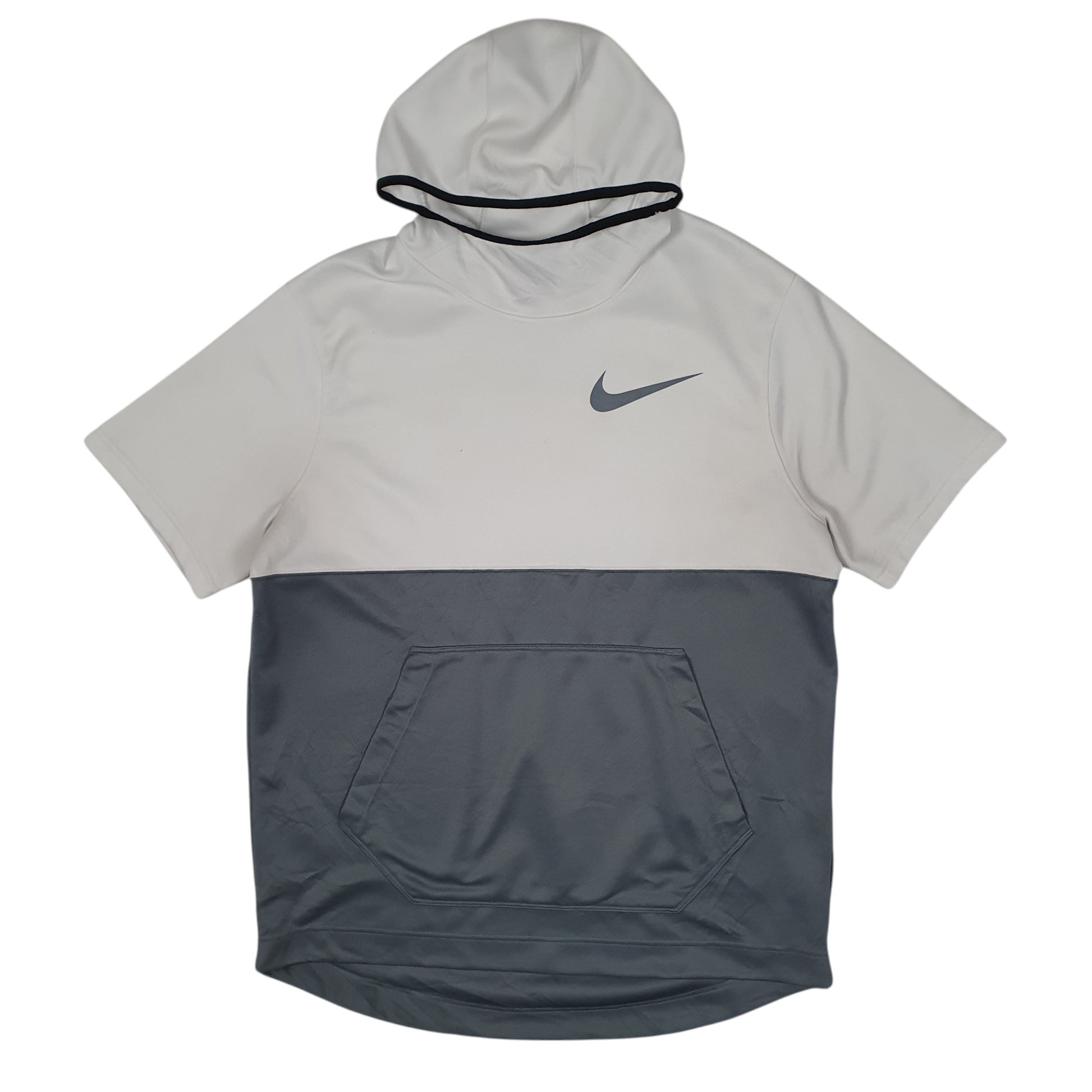 Mens Grey Nike Dri Fit Short Sleeve Boxing Hoodie Jumper
