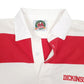 Mens White Barbarian Rugby Hoodie Polo Shirt