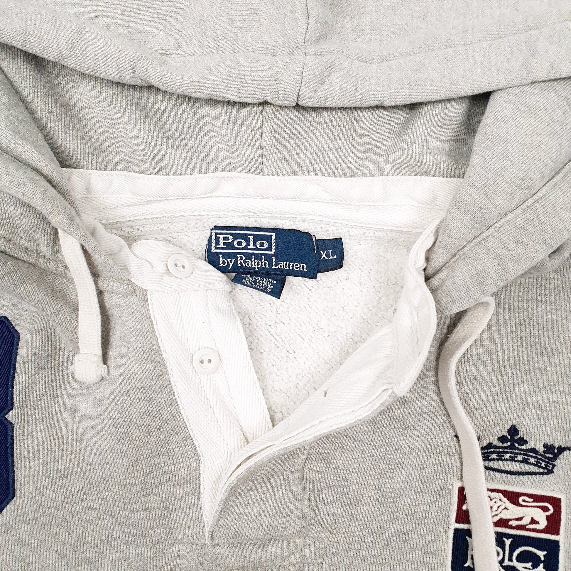 Mens Grey Polo Ralph Lauren Rugby Hoodie Jumper