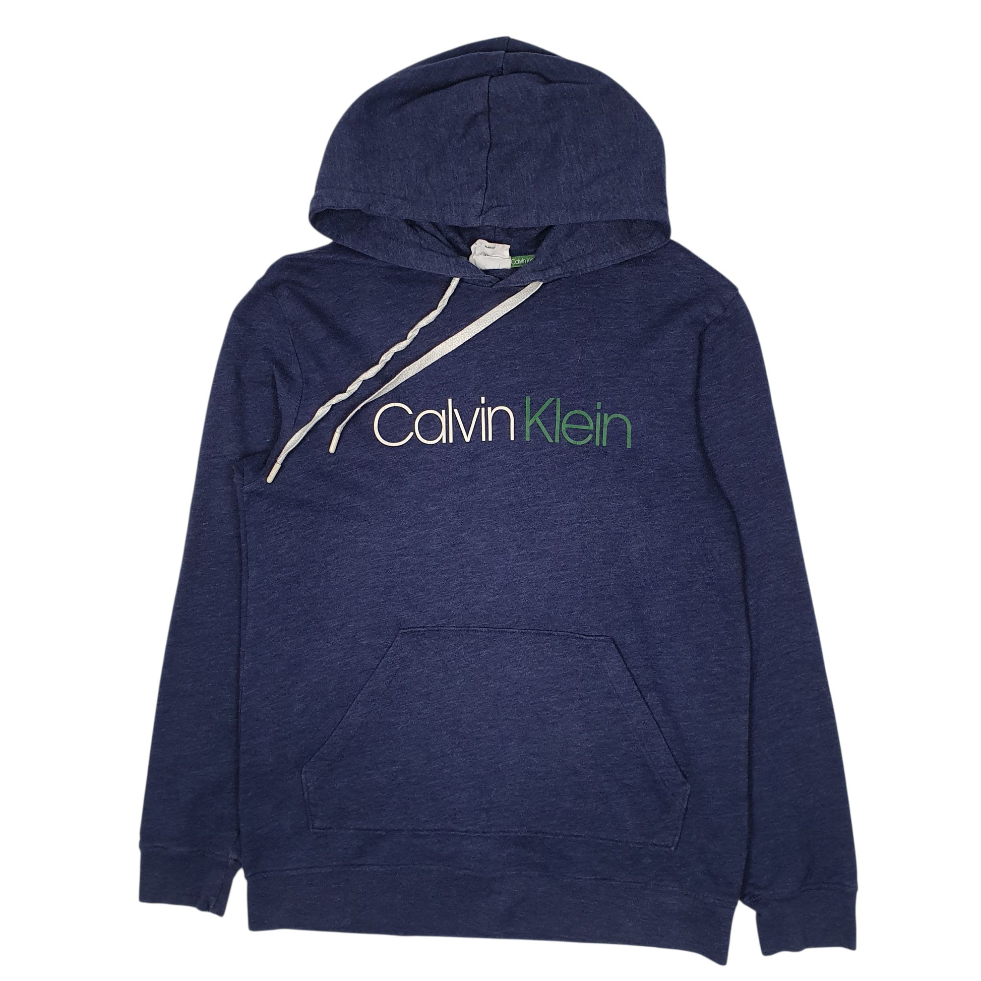 Mens Navy Calvin Klein Lightweight Hoodie Jumper