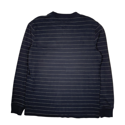 Mens Navy Tommy Hilfiger Henley Lightweight Crewneck Jumper