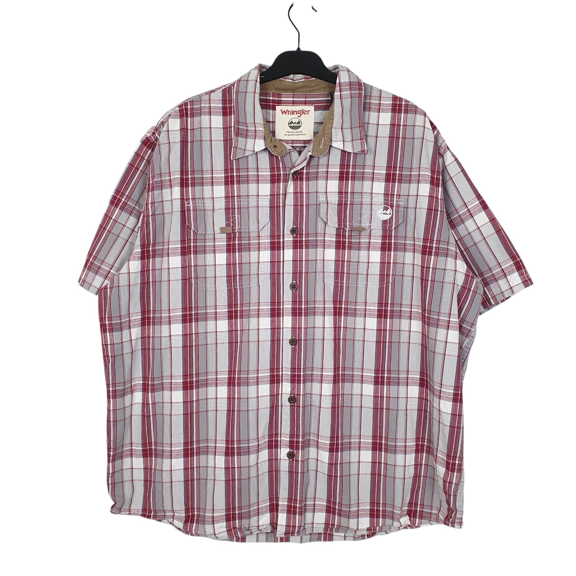 Mens Red Wrangler  Short Sleeve Shirt