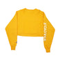 Womens Yellow Champion Reverse Weave Croptop Crewneck Jumper