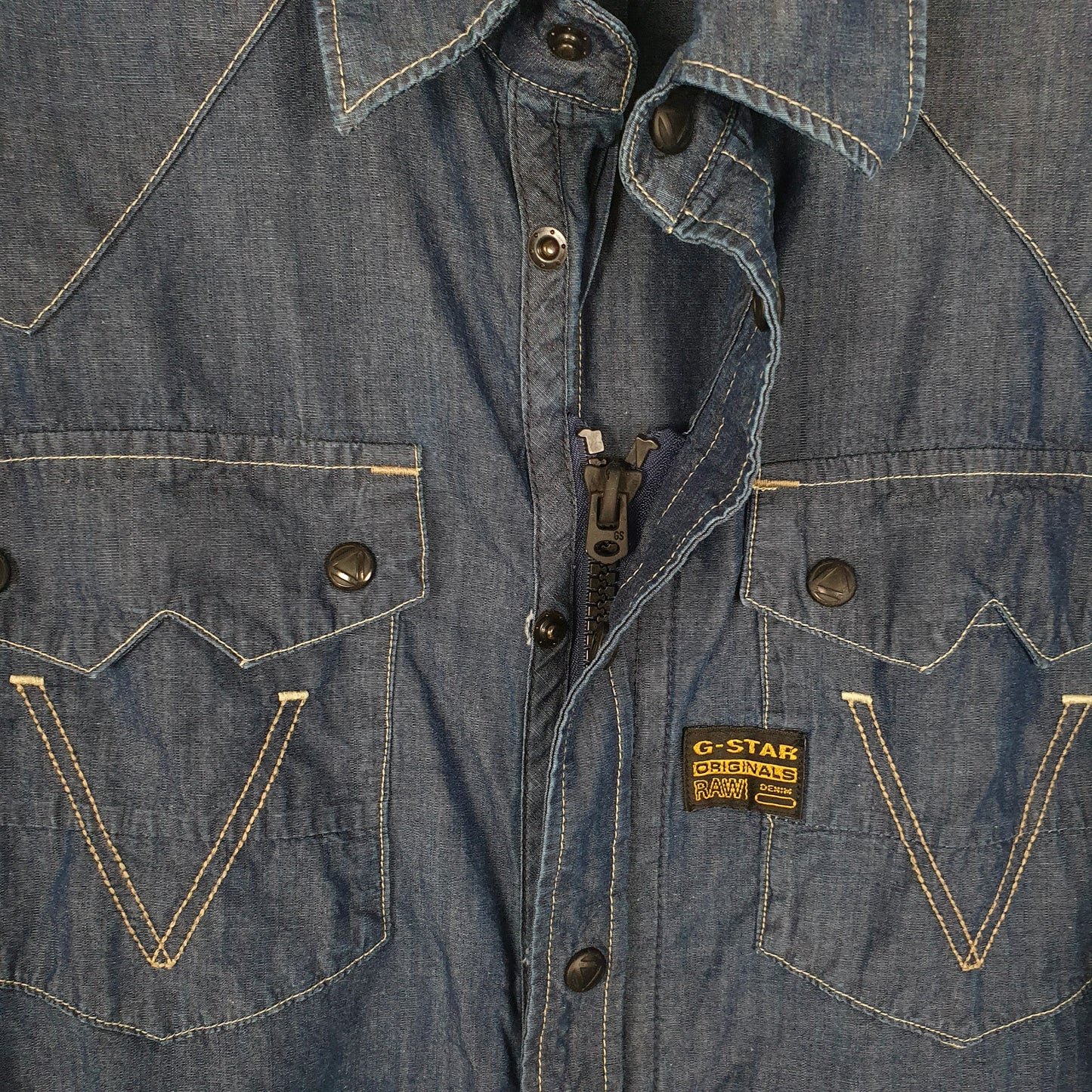 Mens Blue G Star Raw Denin  Shirt