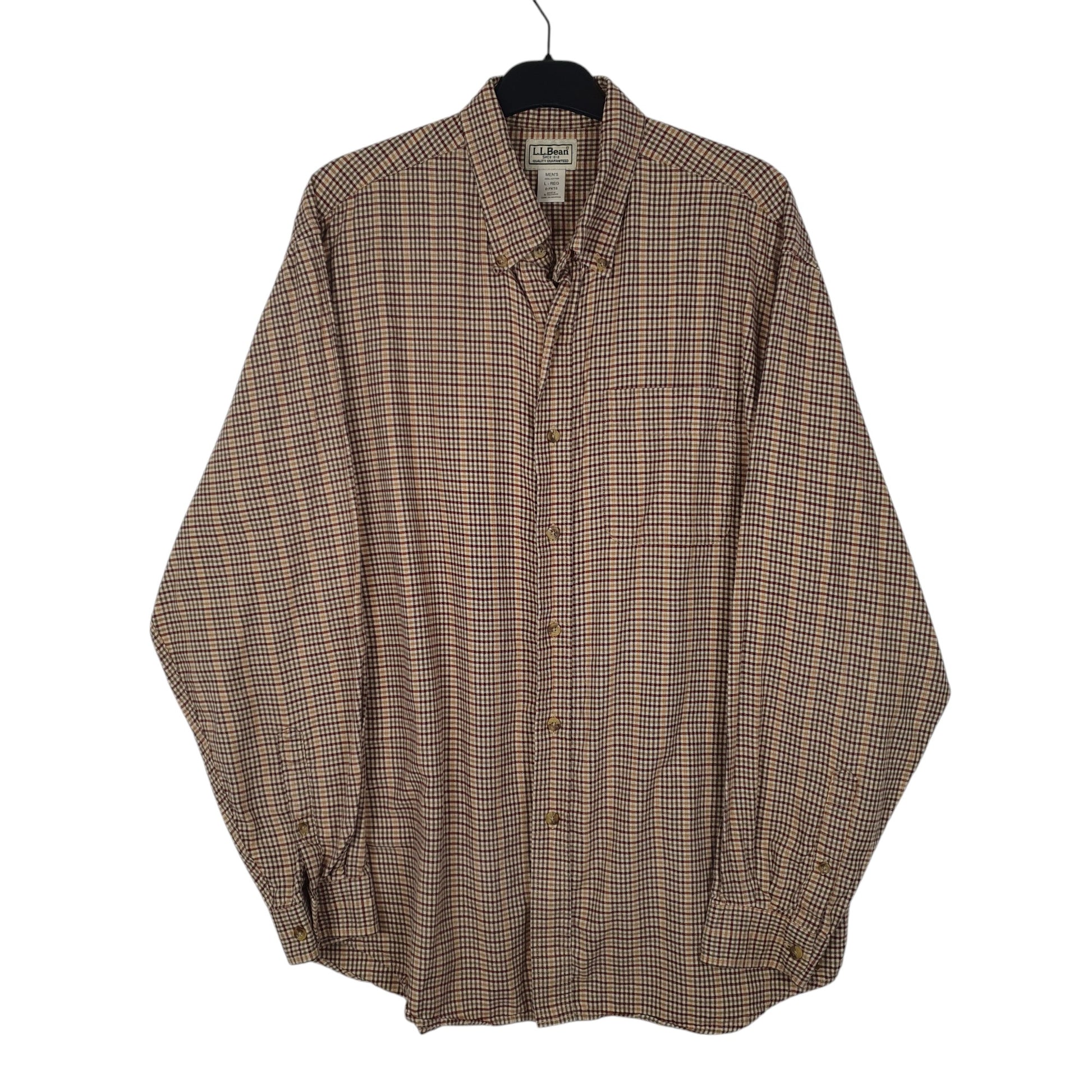 Mens Brown L.L.Bean  Long Sleeve Shirt