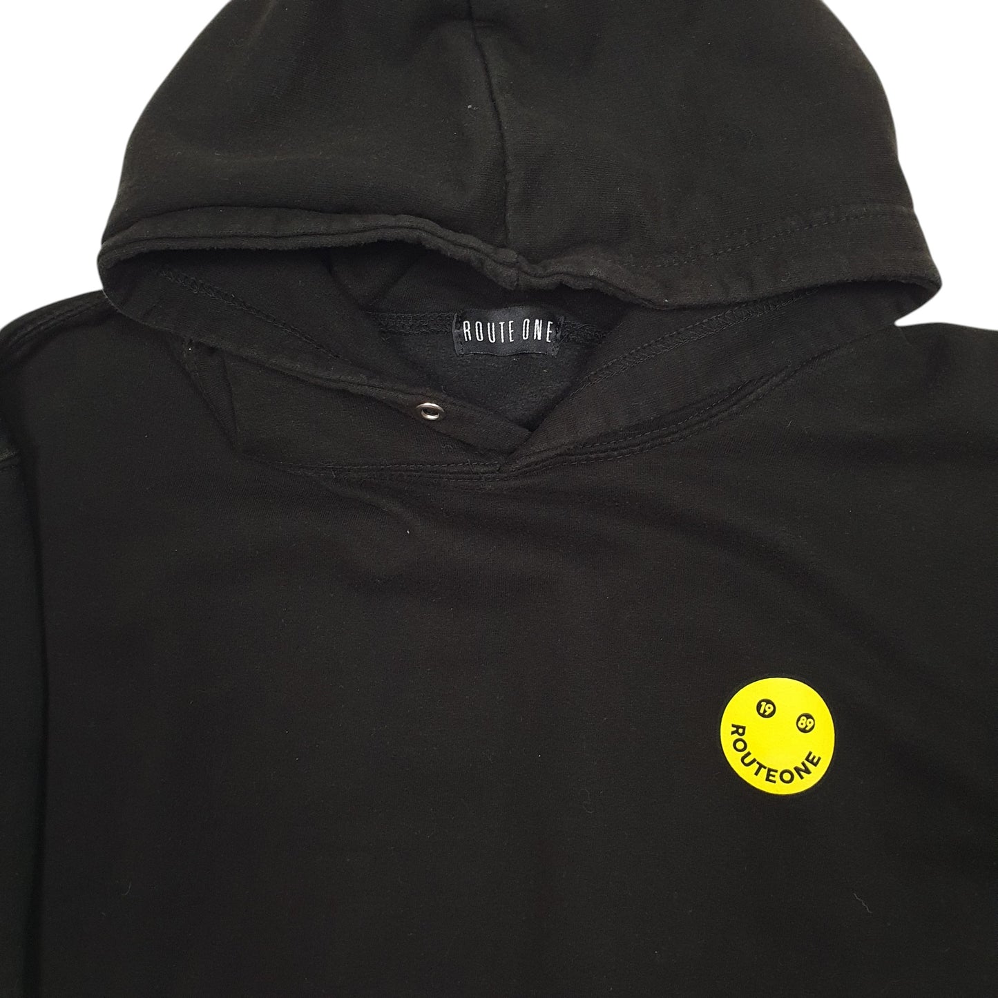 Mens Black Route One Skateboarding Hoodie Jumper